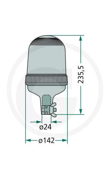 GRANIT Rotorblink H1 12V | påstikrør